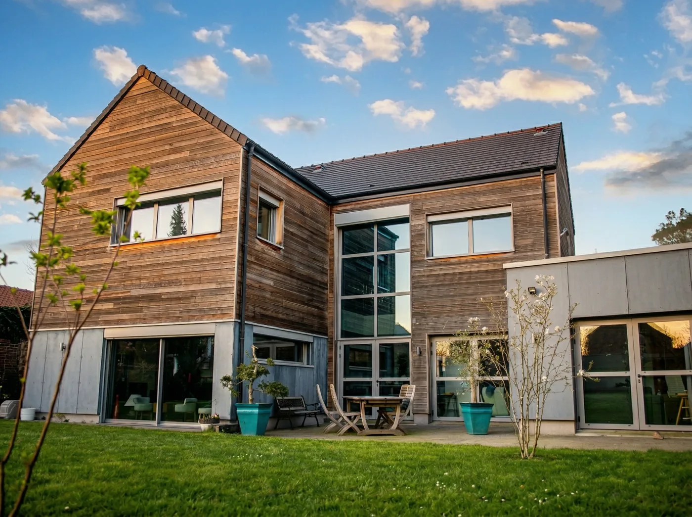 Maison individuelle à ossature bois — construction par architecte, Hauts-de-France